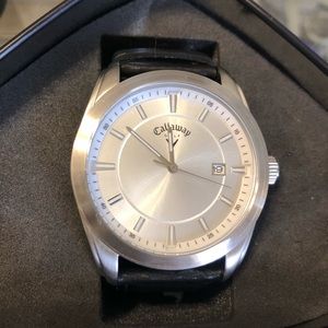 Men’s callaway watch black leather band